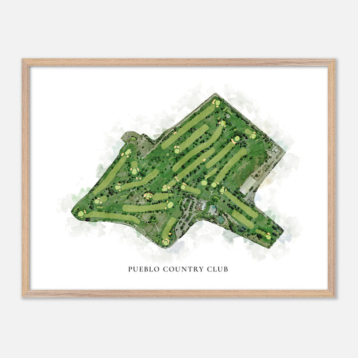 Print of Pueblo Country Club Classic Map