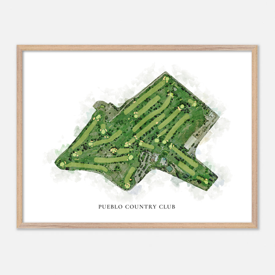 Print of Pueblo Country Club Classic Map