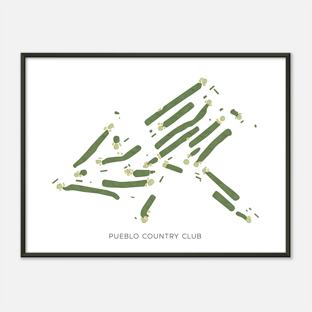 Print of Pueblo Country Club Modern Map