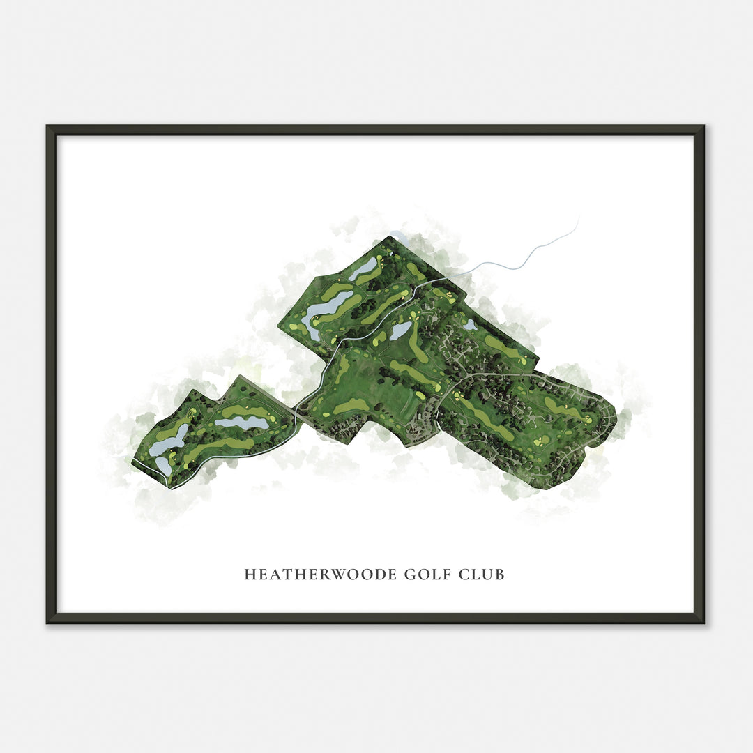 Print of Heatherwoode Golf Club Classic Map