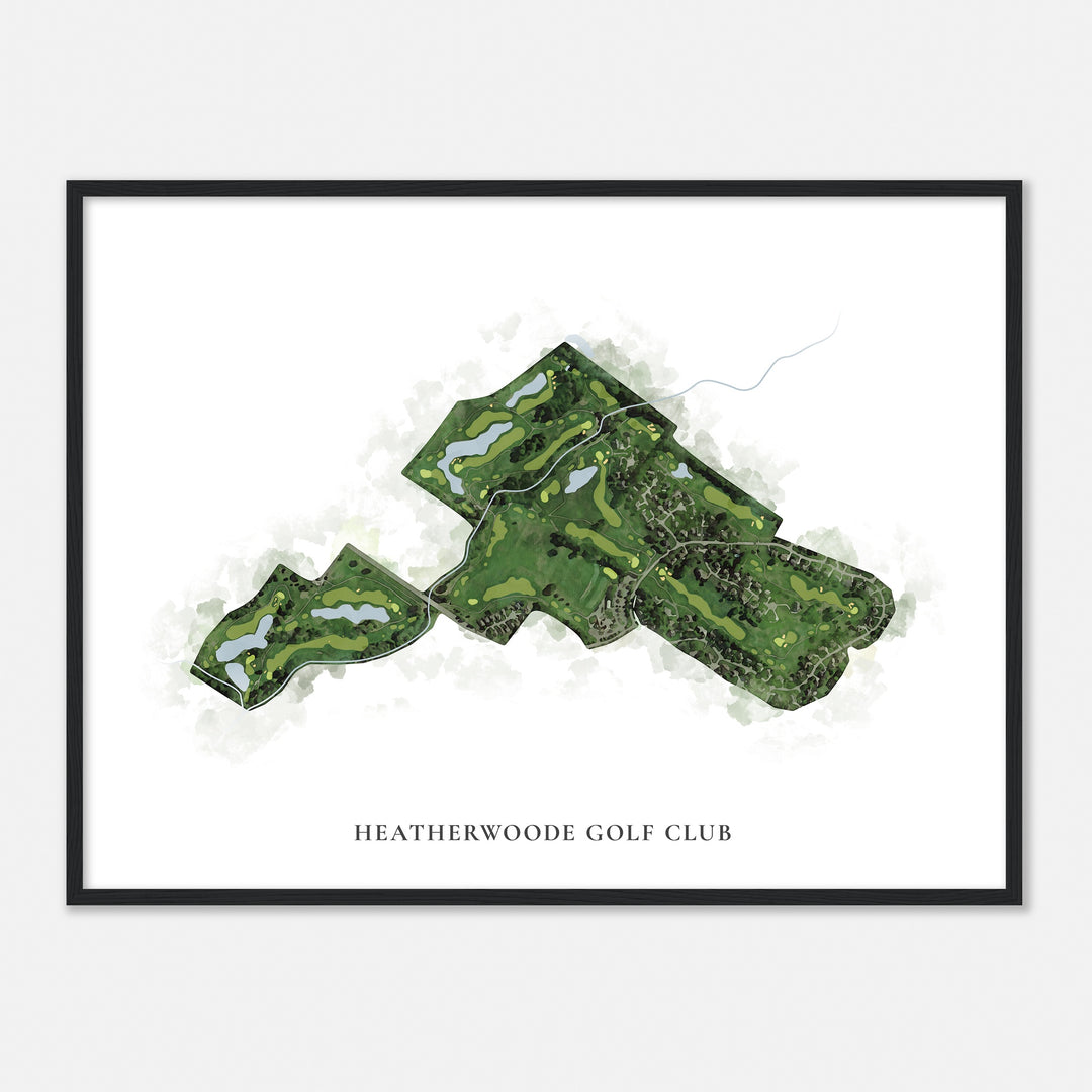 Print of Heatherwoode Golf Club Classic Map