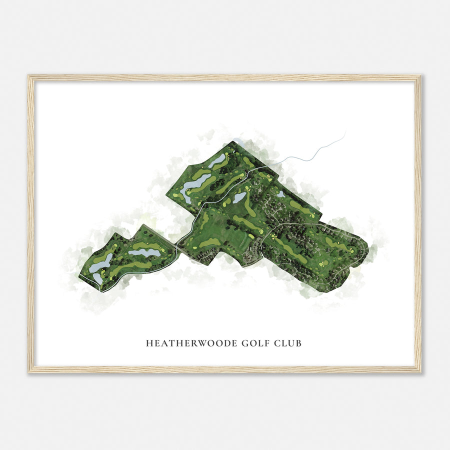 Print of Heatherwoode Golf Club Classic Map