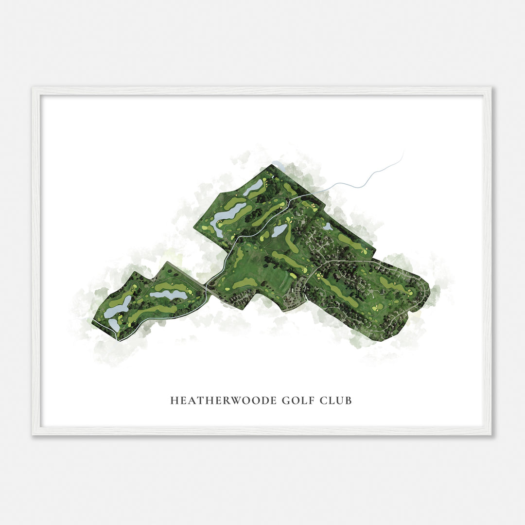 Print of Heatherwoode Golf Club Classic Map
