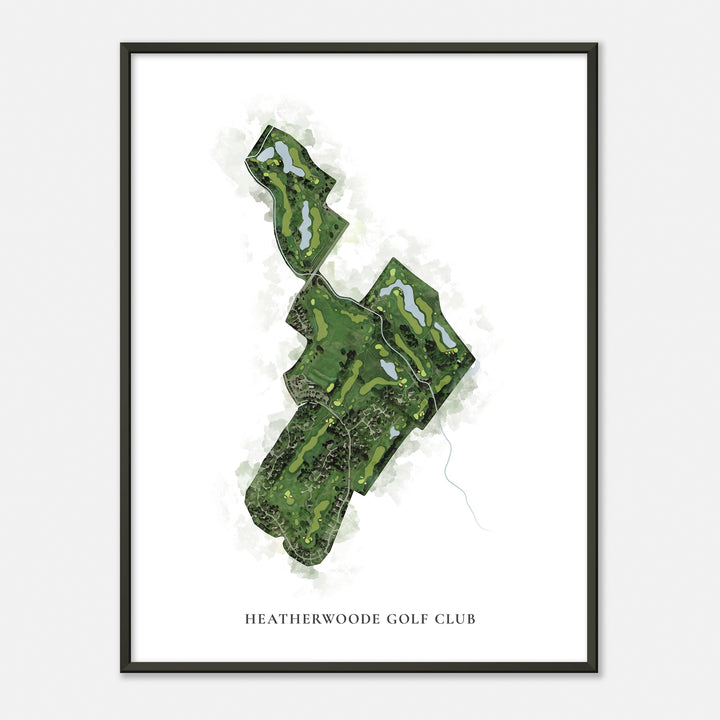 Print of Heatherwoode Golf Club Classic Map