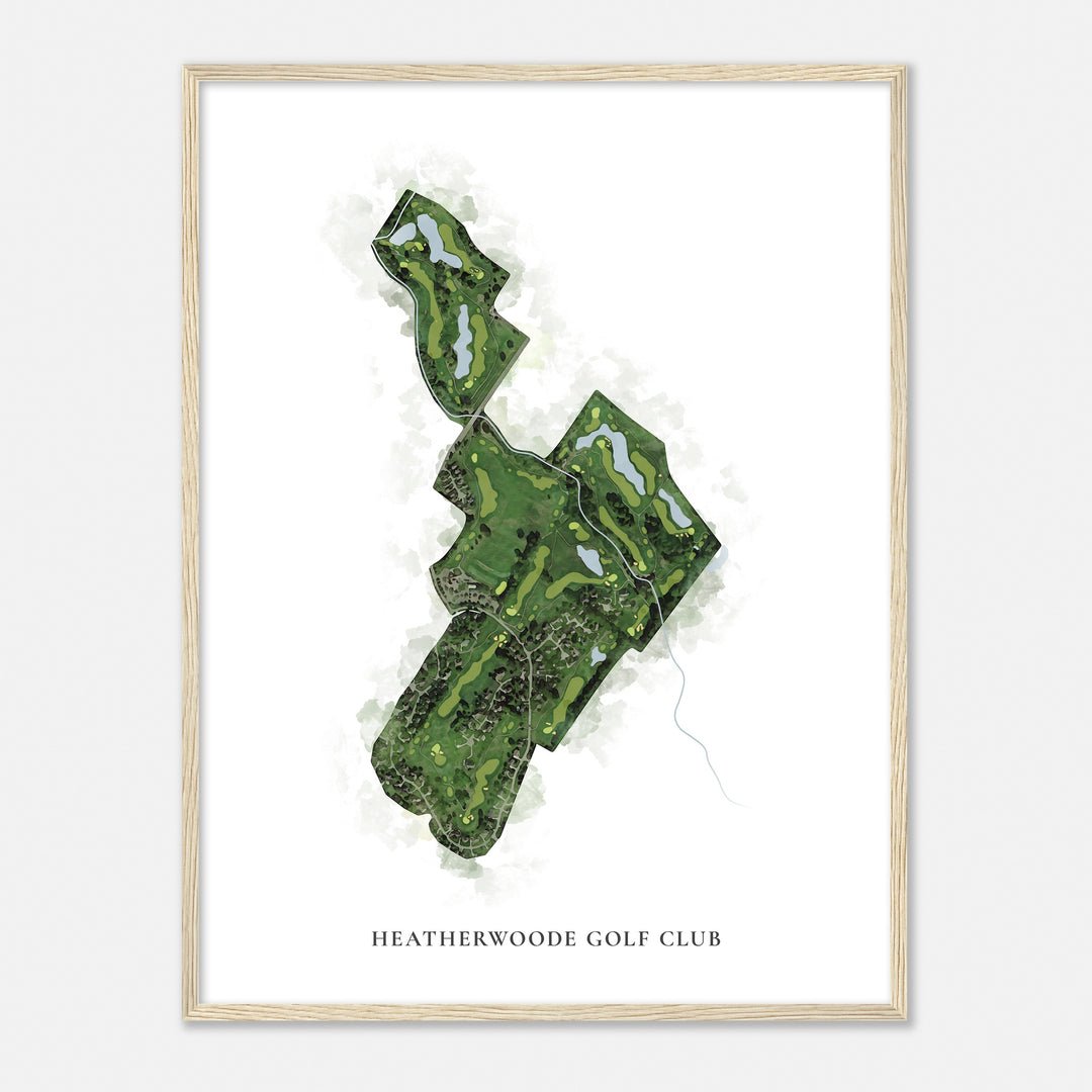 Print of Heatherwoode Golf Club Classic Map