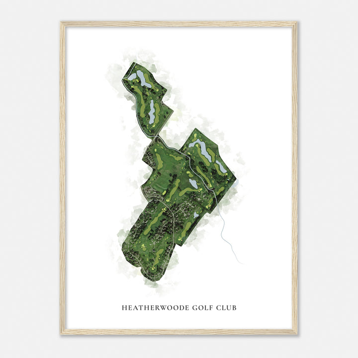 Print of Heatherwoode Golf Club Classic Map
