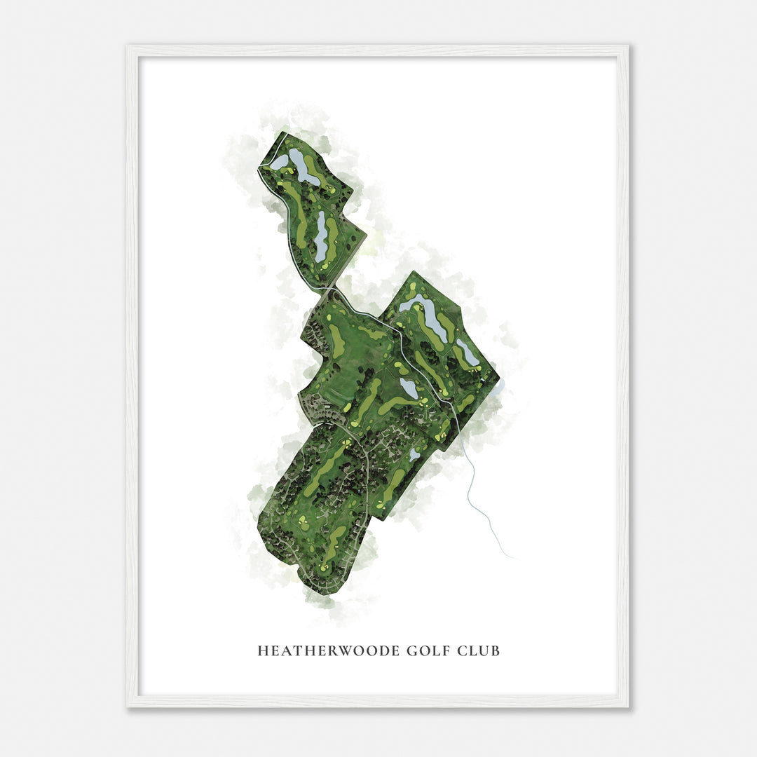 Print of Heatherwoode Golf Club Classic Map