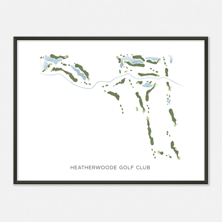 Print of Heatherwoode Golf Club Modern Map