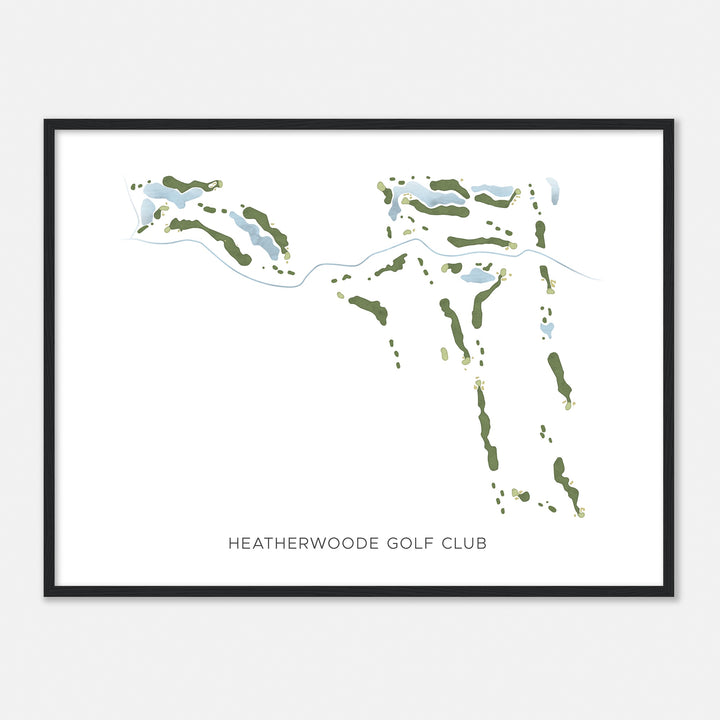 Print of Heatherwoode Golf Club Modern Map