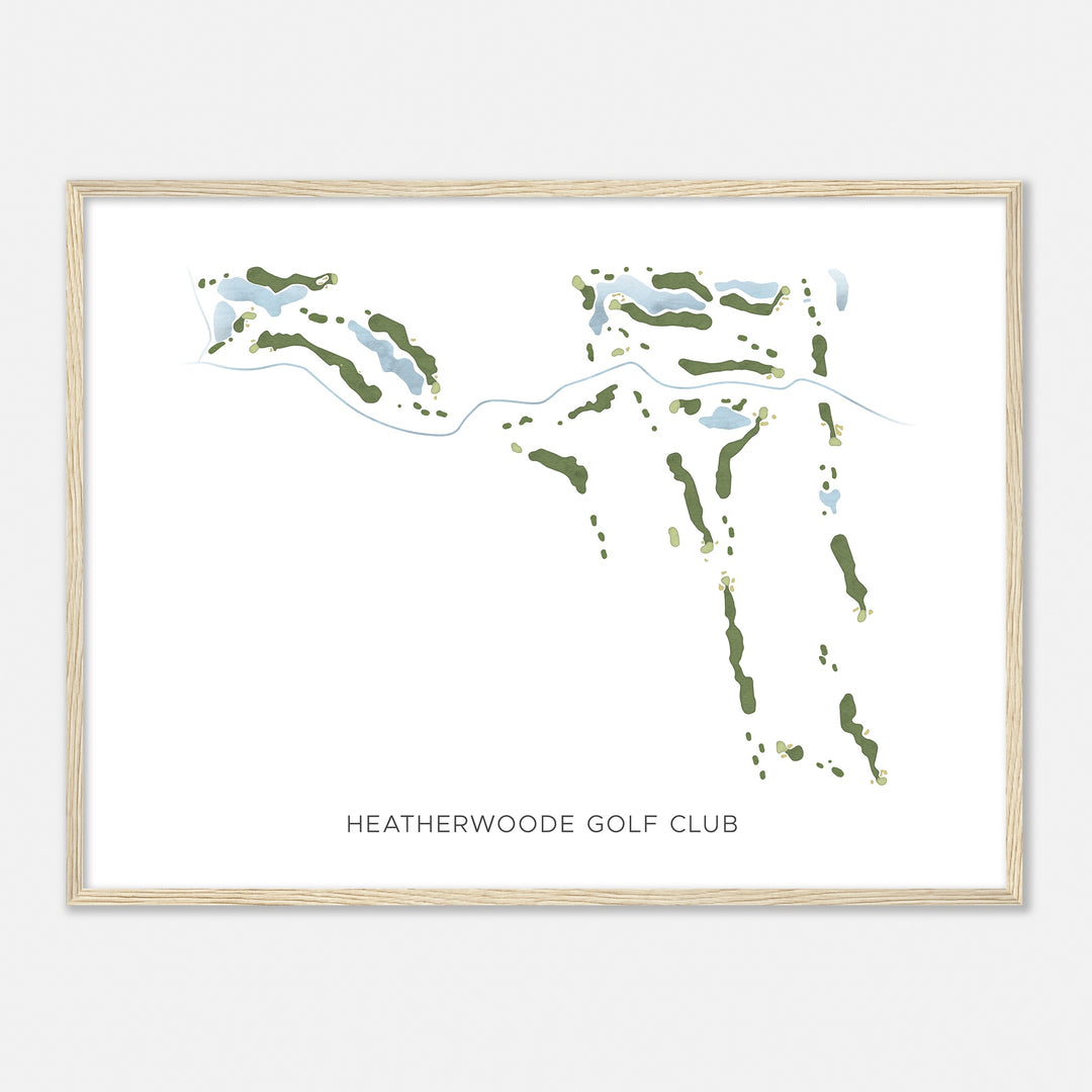 Print of Heatherwoode Golf Club Modern Map
