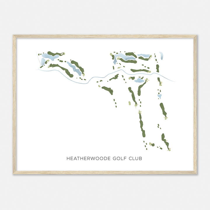 Print of Heatherwoode Golf Club Modern Map