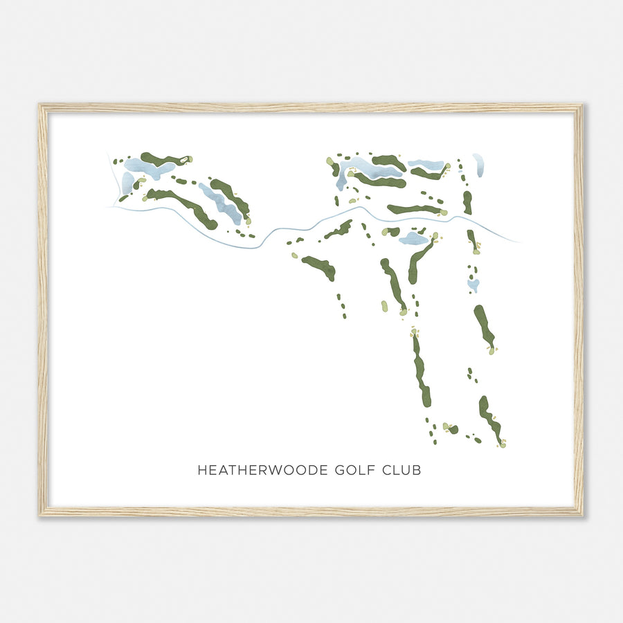 Print of Heatherwoode Golf Club Modern Map