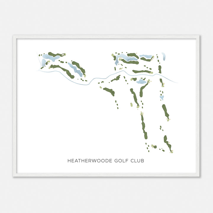 Print of Heatherwoode Golf Club Modern Map