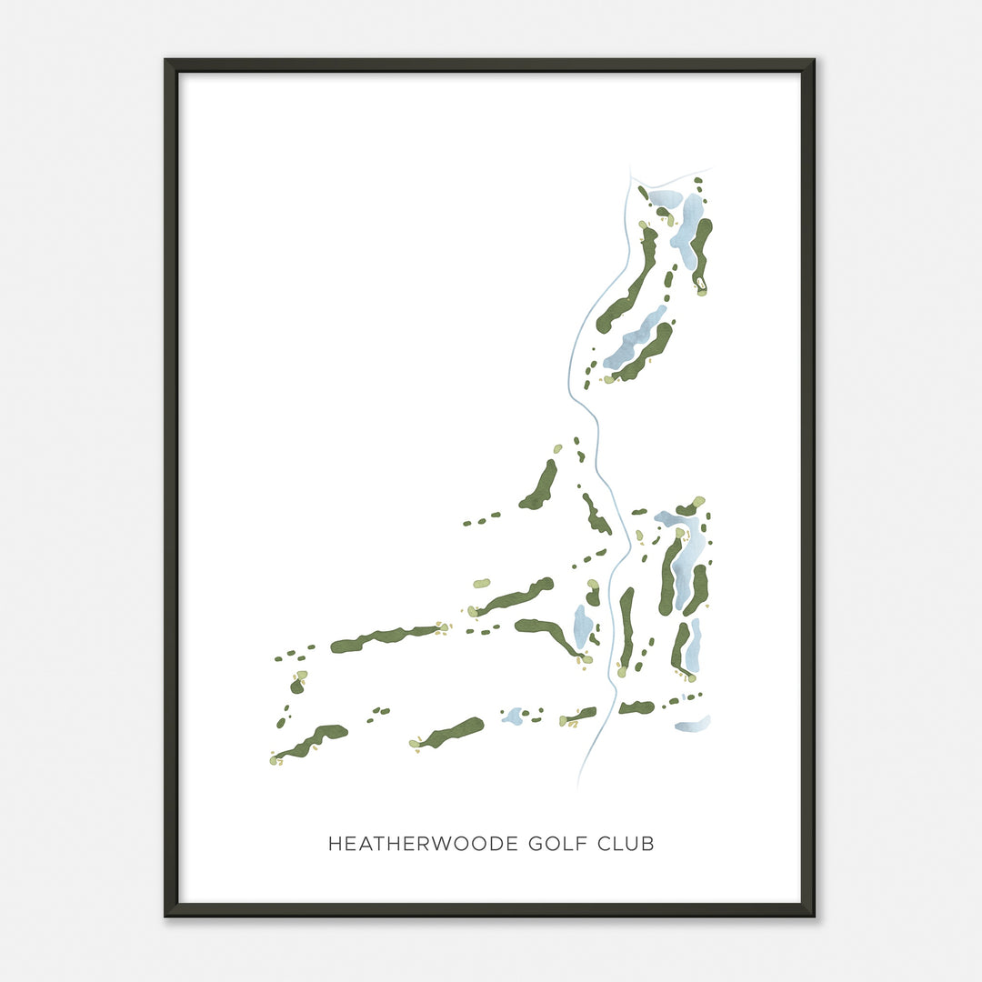 Print of Heatherwoode Golf Club Modern Map