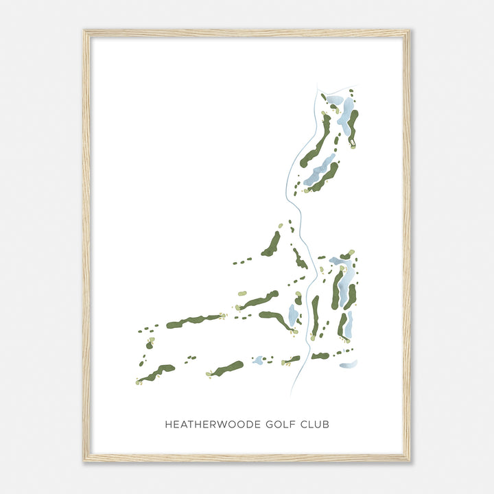 Print of Heatherwoode Golf Club Modern Map