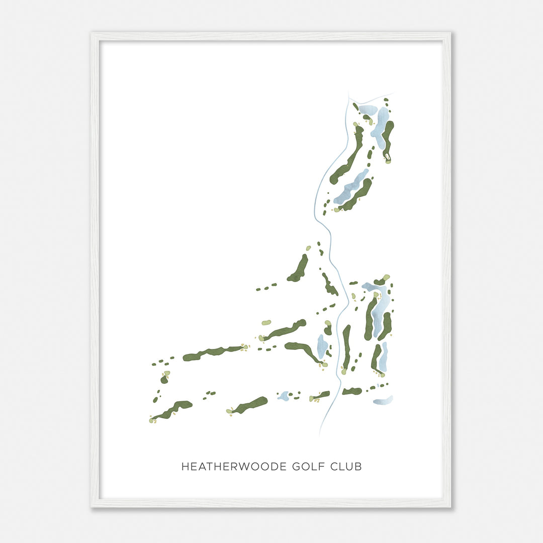 Print of Heatherwoode Golf Club Modern Map