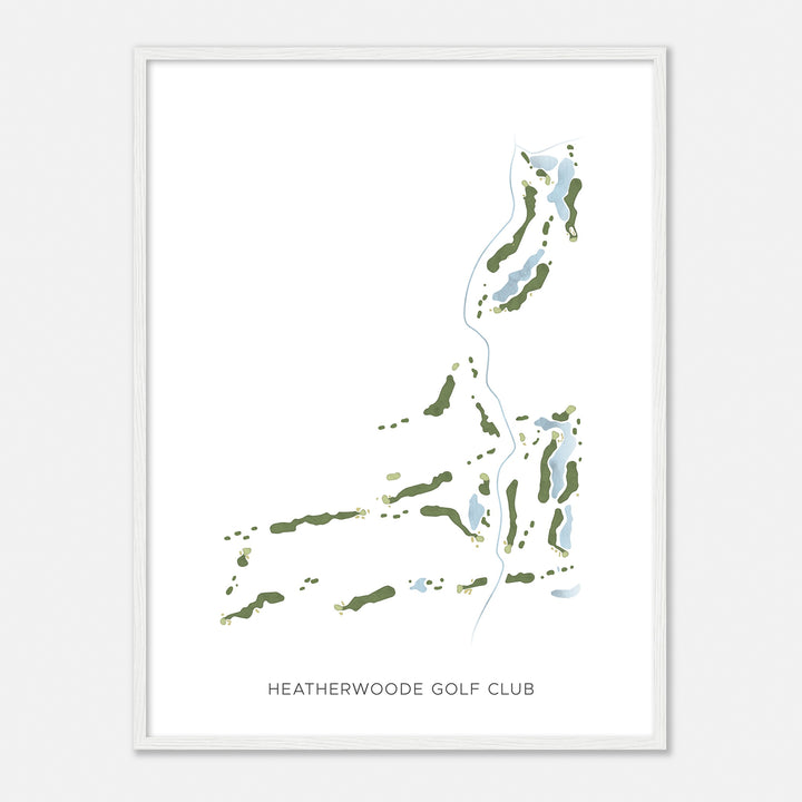 Print of Heatherwoode Golf Club Modern Map