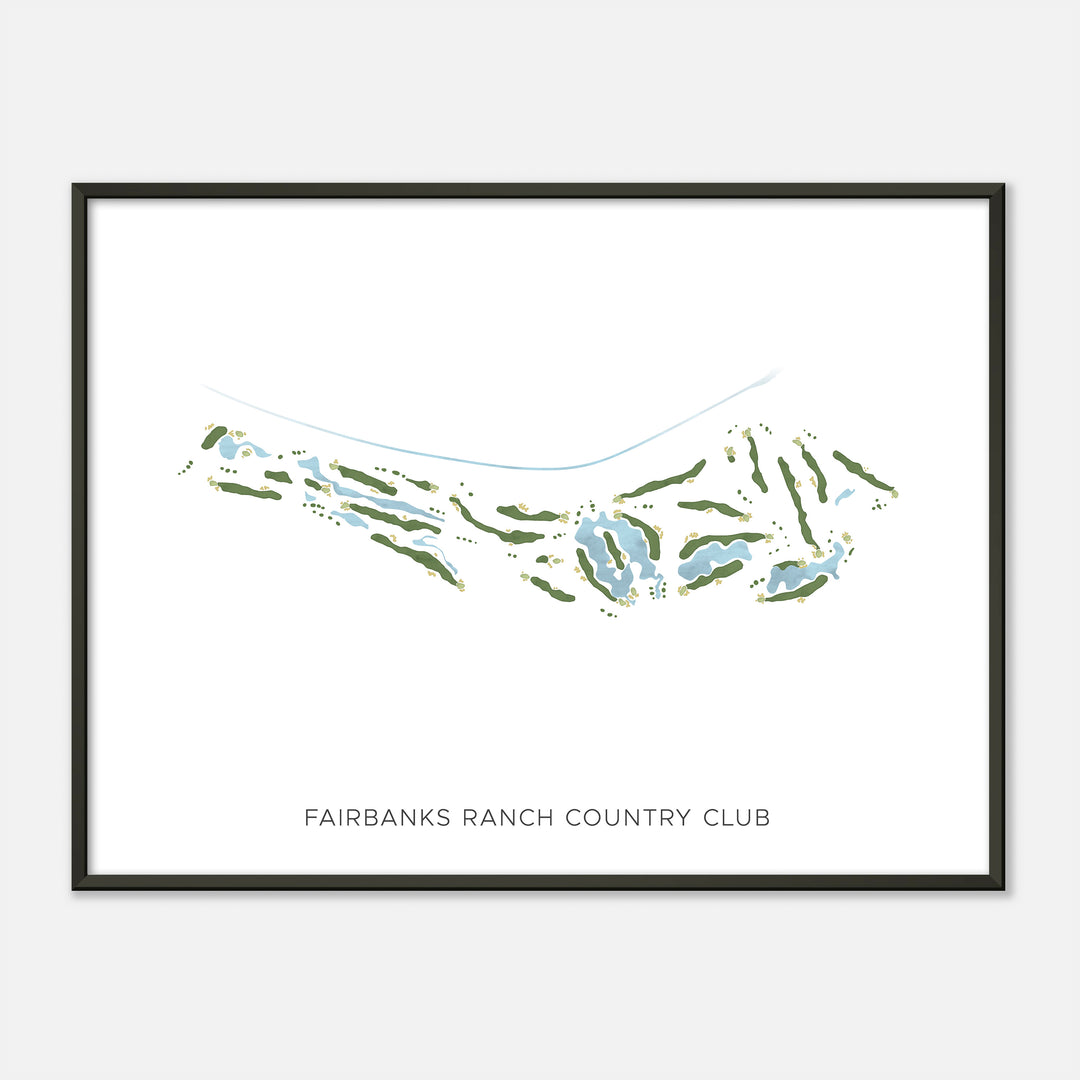 Print of Fairbanks Ranch Country Club Modern Map