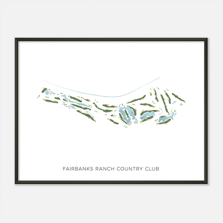 Print of Fairbanks Ranch Country Club Modern Map
