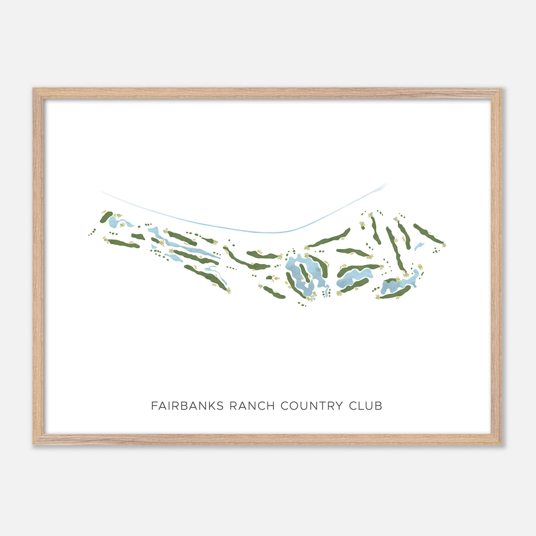 Print of Fairbanks Ranch Country Club Modern Map