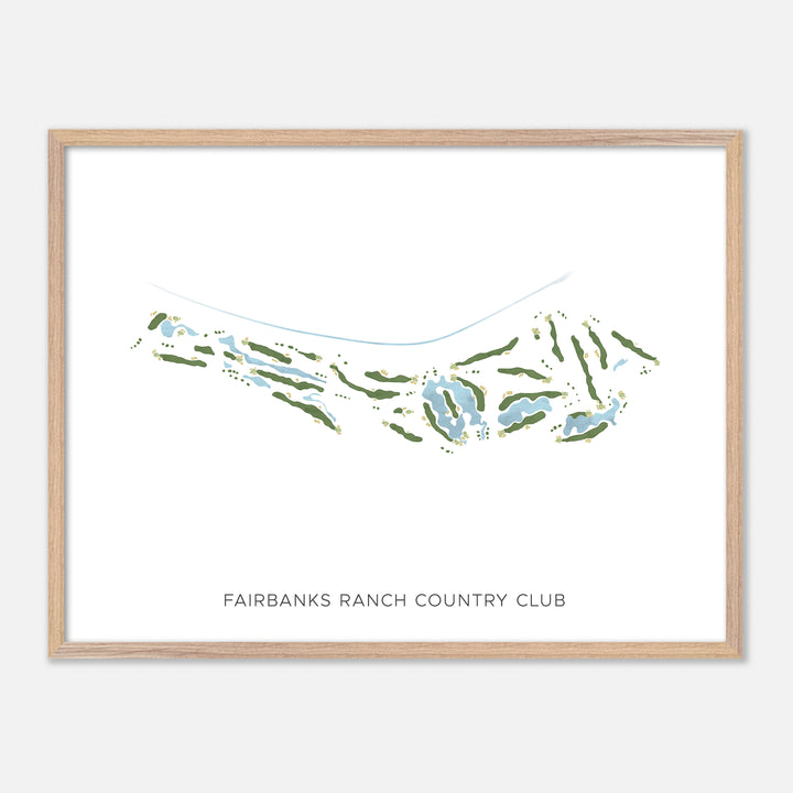 Print of Fairbanks Ranch Country Club Modern Map
