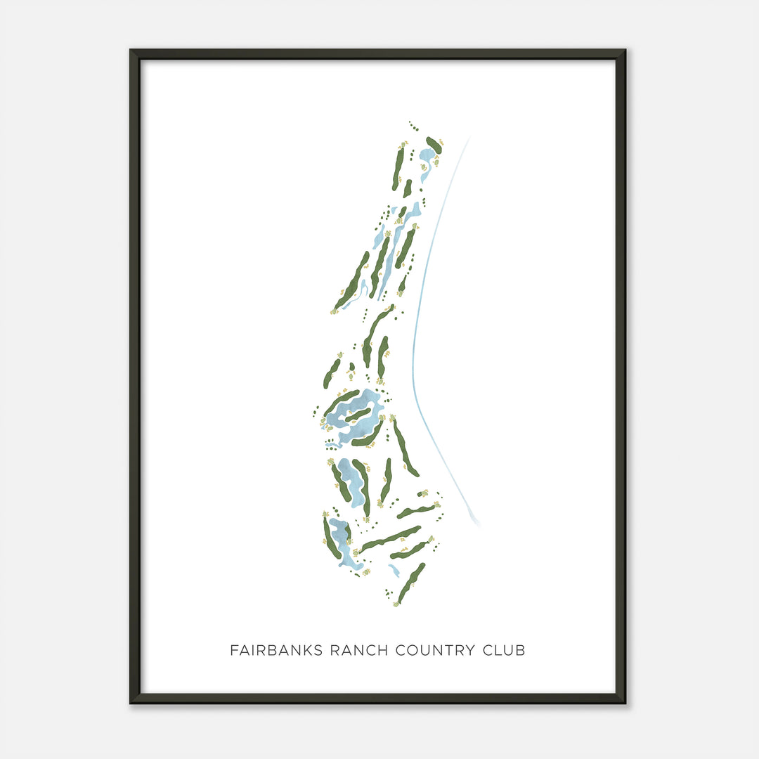 Print of Fairbanks Ranch Country Club Modern Map