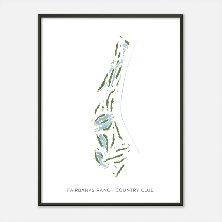 Print of Fairbanks Ranch Country Club Modern Map