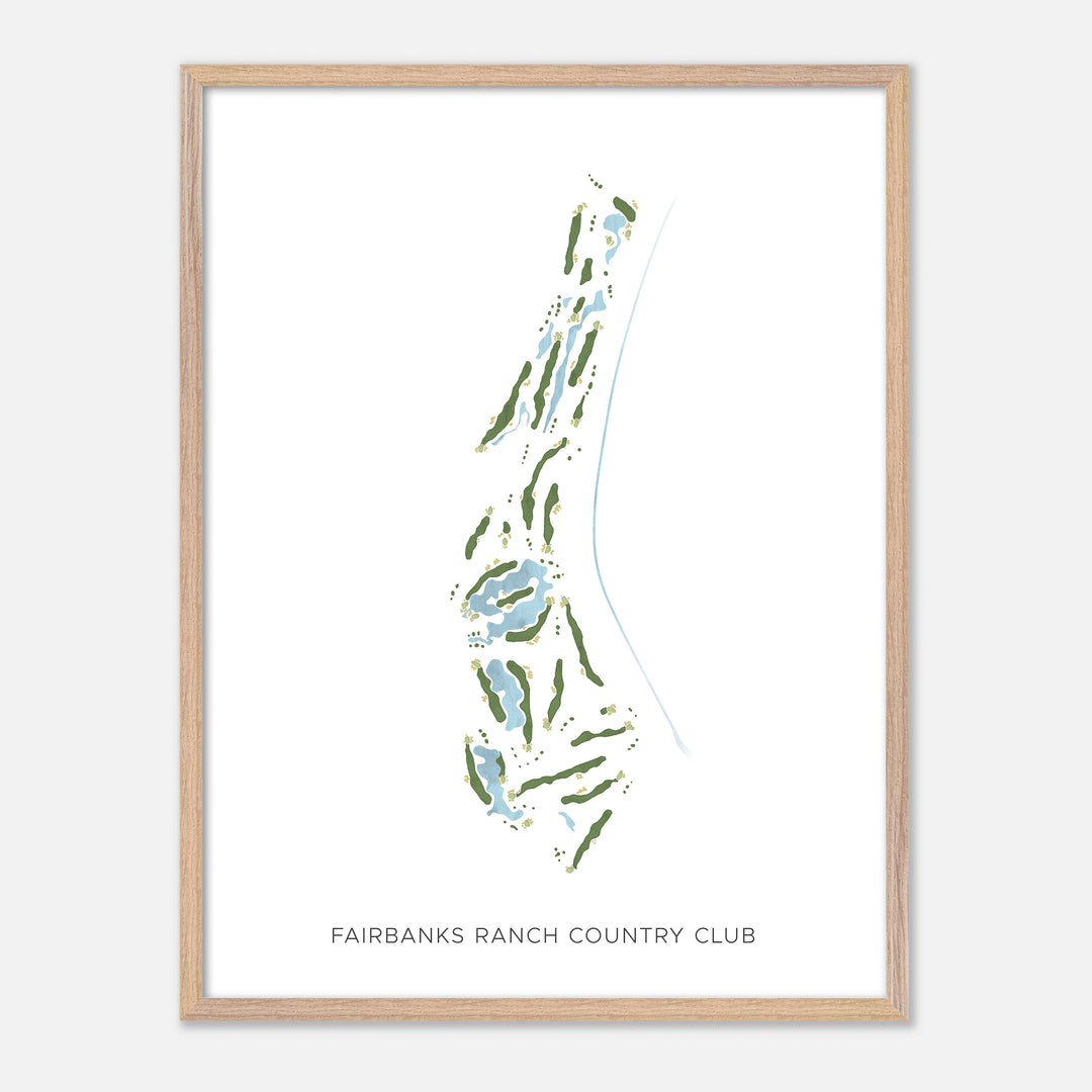 Print of Fairbanks Ranch Country Club Modern Map