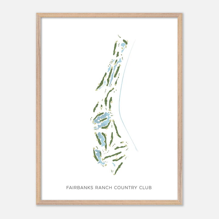Print of Fairbanks Ranch Country Club Modern Map