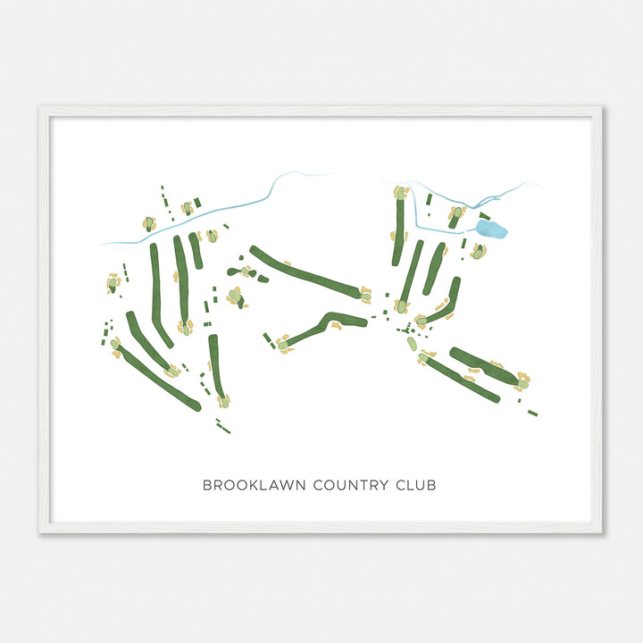 Print of Brooklawn Country Club Modern Map