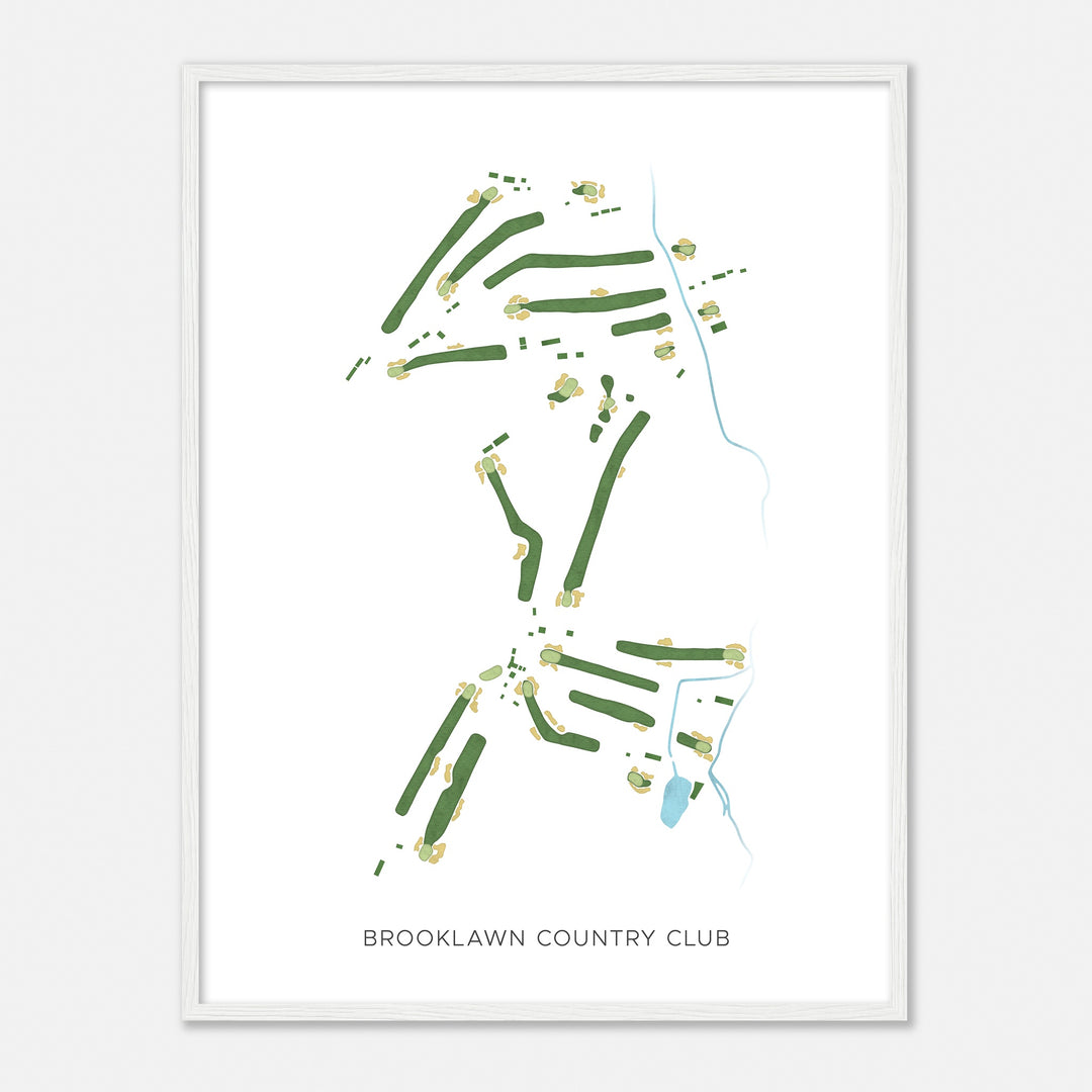 Print of Brooklawn Country Club Modern Map