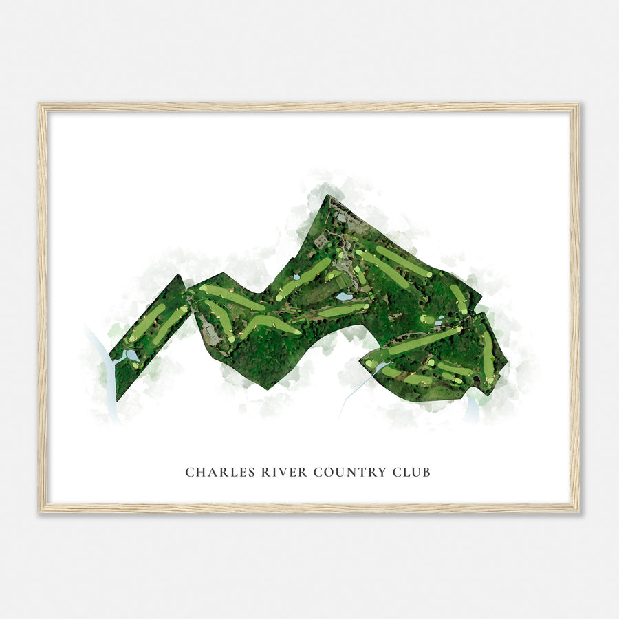 Print of Charles River Country Club Classic Map