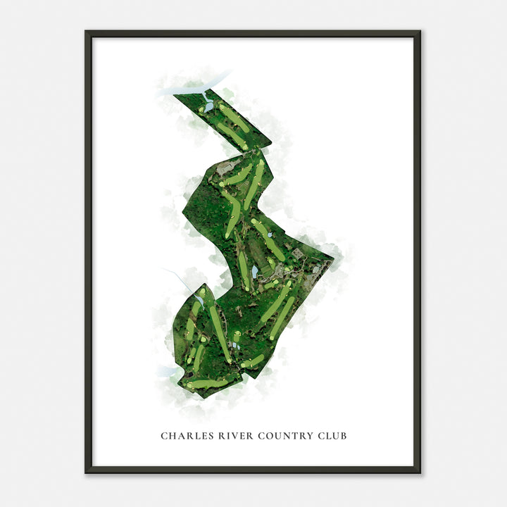 Print of Charles River Country Club Classic Map