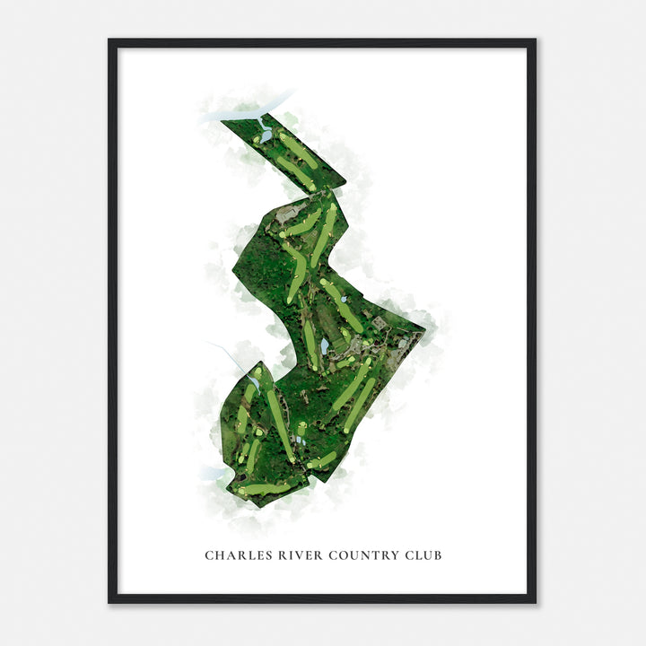 Print of Charles River Country Club Classic Map