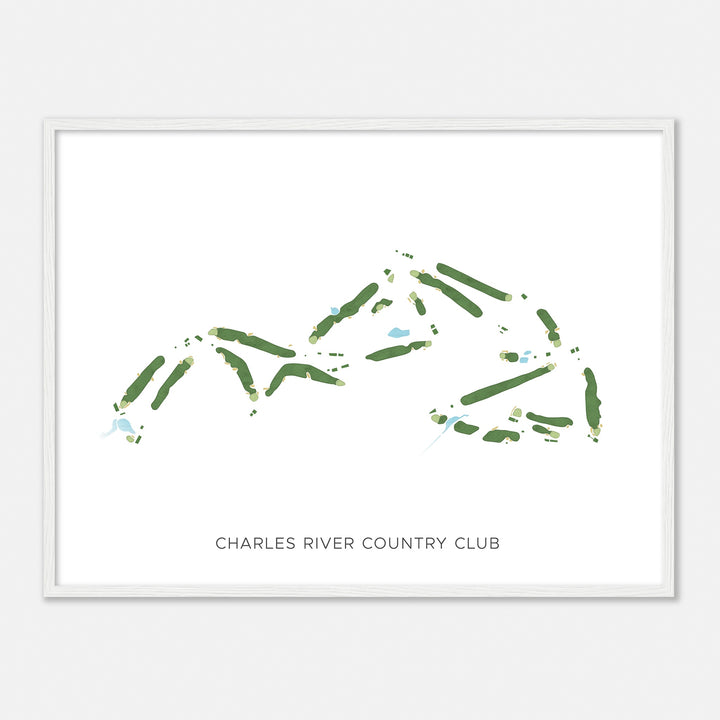 Print of Charles River Country Club Modern Map