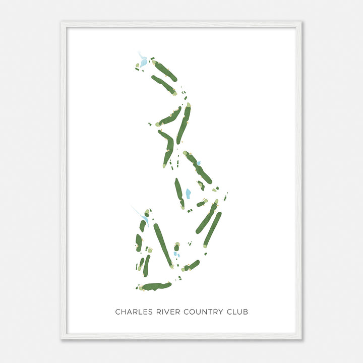 Print of Charles River Country Club Modern Map