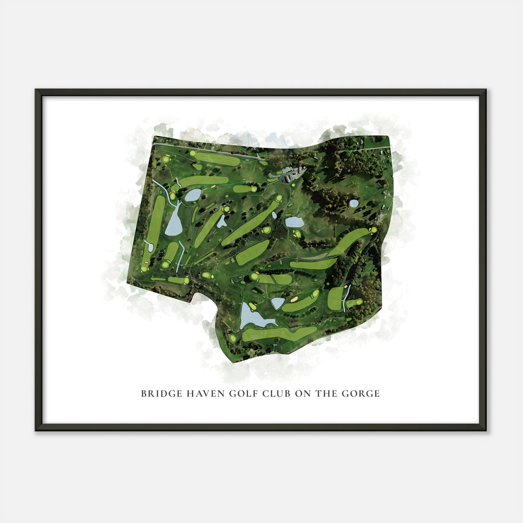 Print of Bridge Haven Golf Club On The Gorge Classic Map