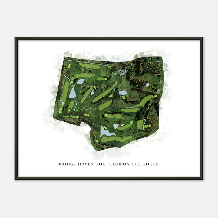 Print of Bridge Haven Golf Club On The Gorge Classic Map