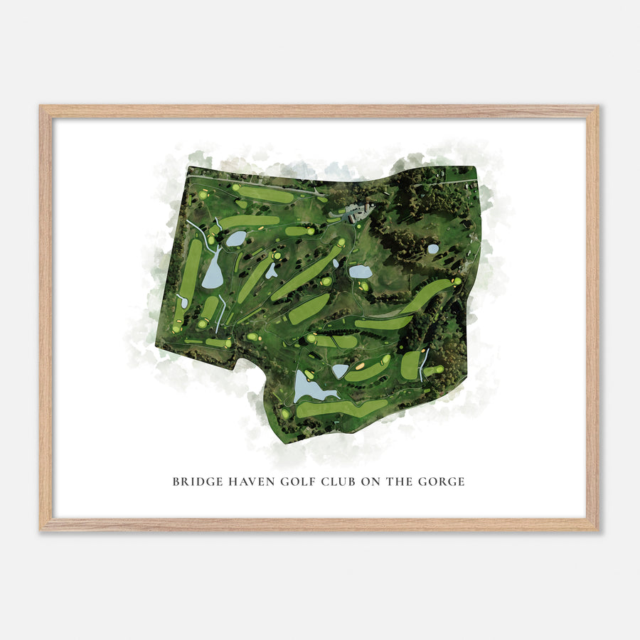Print of Bridge Haven Golf Club On The Gorge Classic Map