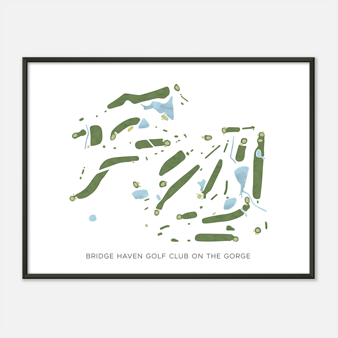 Print of Bridge Haven Golf Club On The Gorge Modern Map
