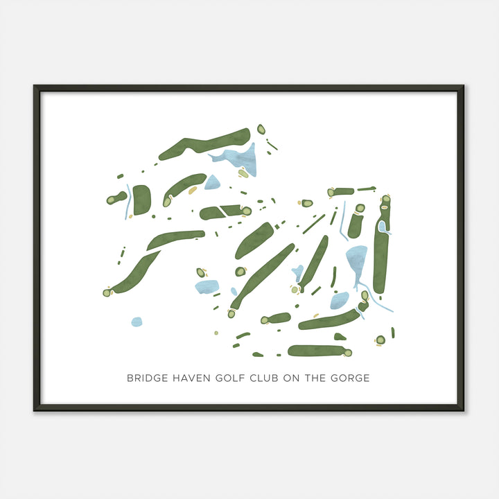 Print of Bridge Haven Golf Club On The Gorge Modern Map