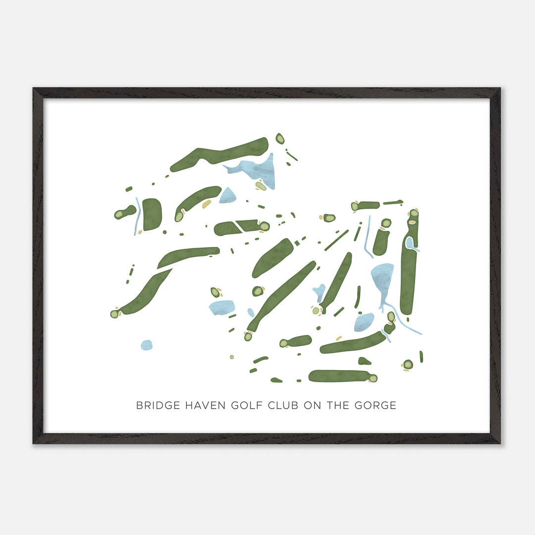 Print of Bridge Haven Golf Club On The Gorge Modern Map