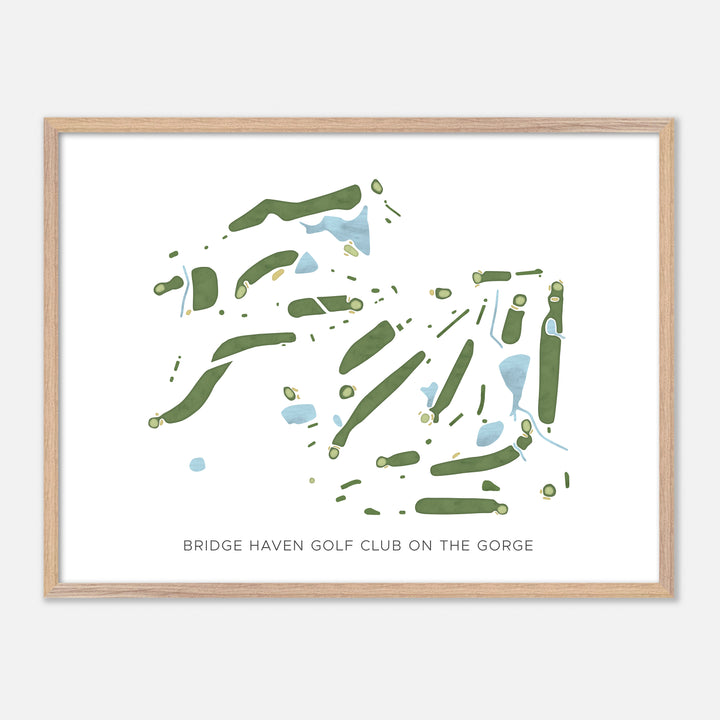 Print of Bridge Haven Golf Club On The Gorge Modern Map