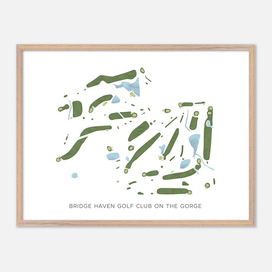 Print of Bridge Haven Golf Club On The Gorge Modern Map