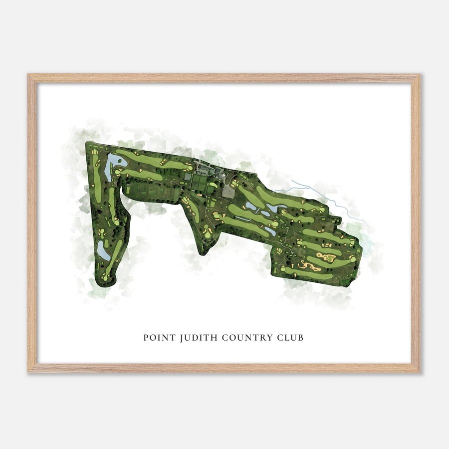 Print of Point Judith Country Club Classic Map