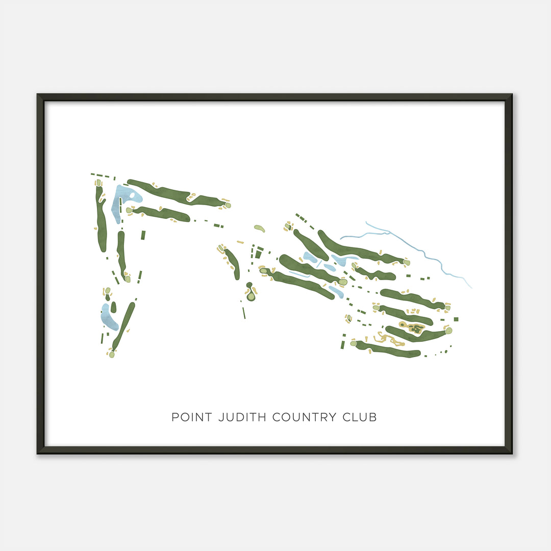 Print of Point Judith Country Club Modern Map
