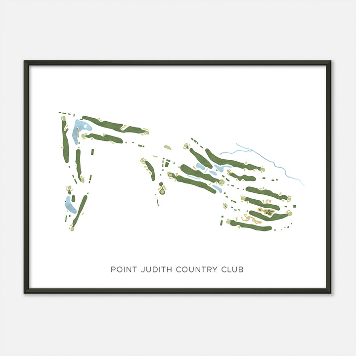 Print of Point Judith Country Club Modern Map