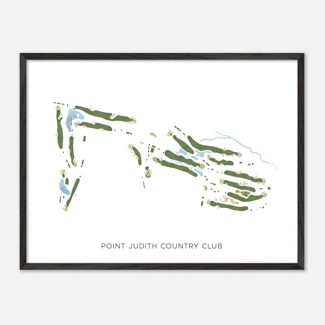 Print of Point Judith Country Club Modern Map