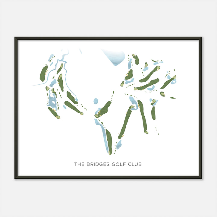 Print of The Bridges Golf Club Modern Map