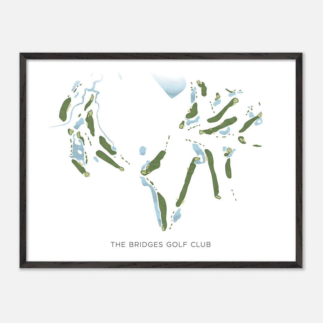 Print of The Bridges Golf Club Modern Map